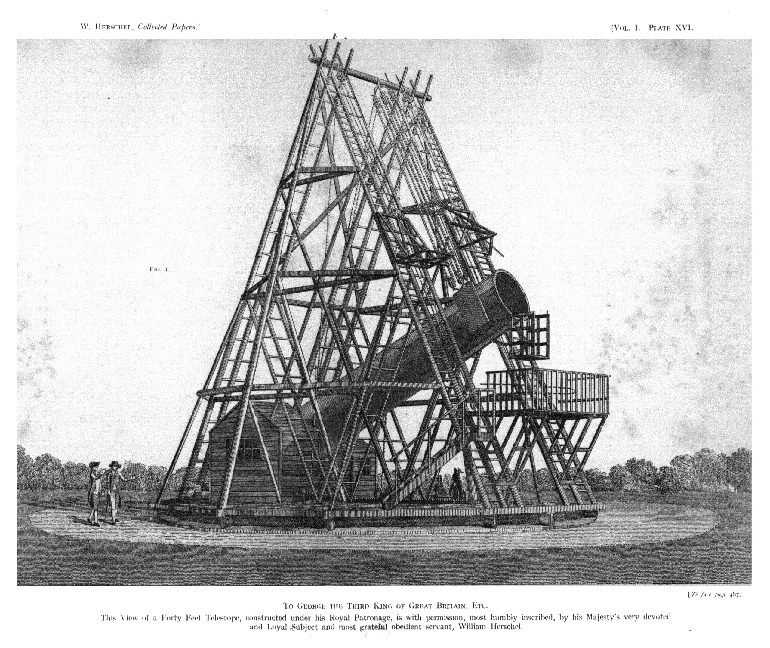 <b>21. Il telescopio da 40 piedi di lunghezza focale e 120 centimetri di apertura.</b>